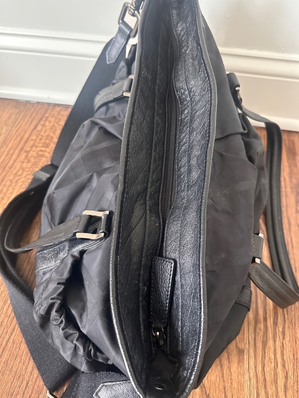 Burberry Nylon with Leather Trim Diaper Bag - Picture 4 of 9